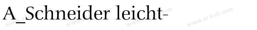 A_Schneider leicht字体转换